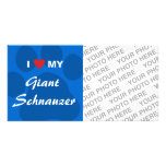 I Love (Heart) My Giant Schnauzer Personalized Photo Card