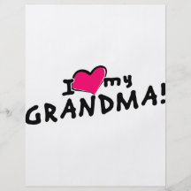 I love (heart) my grandma! full colour flyer