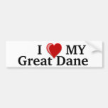 I Love (Heart) My Great Dane Dog Bumper Stickers