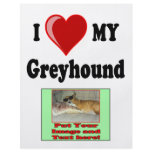I Love (Heart) My Greyhound Dog Gifts flyers
