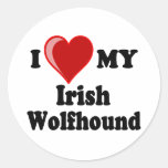 I Love (Heart) My Irish Wolfhound Dog Sticker