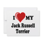 I Love (Heart) My Jack Russell Terrier Dog invitations