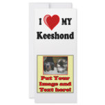 I Love (Heart) My Keeshond Dog rack cards