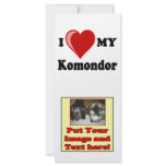 I Love (Heart) My Komondor Dog rack cards