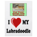 I Love (Heart) My Labradoodle Dog flyers