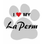 I Love (Heart) My LaPerm Cat Pawprint Design t-shirts