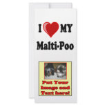I Love (Heart) My Malti-Poo Dog rack cards