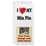 I Love (Heart) My Min Pin Dog rack cards