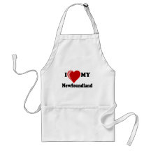 I Love (Heart) My Newfoundland Dog Apron