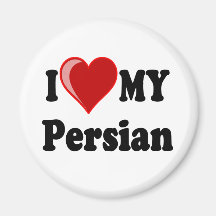 I Love (Heart) My Persian Cat Fridge Magnet