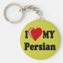 I Love (Heart) My Persian Cat Key Chains