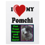 I Love (Heart) My Pomchi Dog flyers