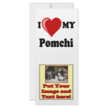 I Love (Heart) My Pomchi Dog rack cards