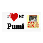 I Love (Heart) My Pumi Dog photo cards