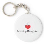 I Love (Heart) My StepDaughter keychains