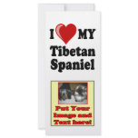 I Love (Heart) My Tibetan Spaniel Dog rack cards