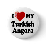 I Love (Heart) My Turkish Angora Cat buttons