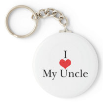I Love (Heart) My Uncle Keychains