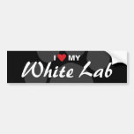 I Love (Heart) My White Lab Bumper Sticker