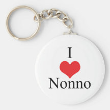 I Love (Heart) Nonno Keychain