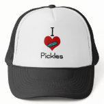 I love-heart pickles hats