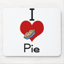 I love-heart pie mousepads