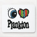 I Love (Heart) Plankton mousepads