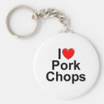 I Love (Heart) Pork Chops Key Chain