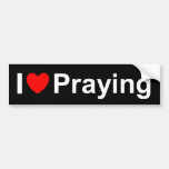 I Love (Heart) Praying Bumper Sticker
