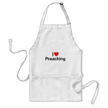I Love (Heart) Preaching Aprons