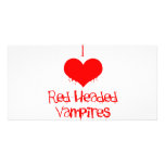 I Love (heart) Red-Headed Vampires photo cards