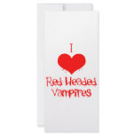 I Love (heart) Red-Headed Vampires Rack Card Design