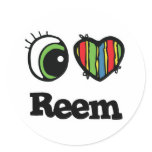 I Love (Heart) Reem stickers