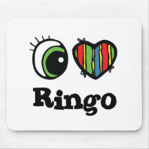 I Love (Heart) Ringo Mouse Pad
