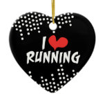 I love (heart) Running Christmas Tree Ornaments