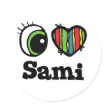 I Love (Heart) Sami stickers
