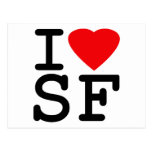 I Love Heart San Francisco Postcards