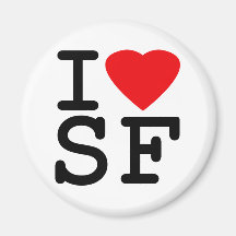 I Love Heart San Francisco Refrigerator Magnet