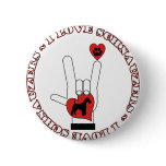 I LOVE (HEART) SCHNAUZERS - ASL SIGN LANGUAGE BUTTON