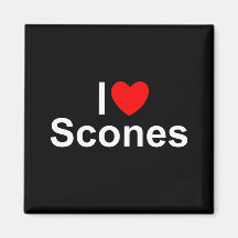I Love (Heart) Scones Fridge Magnets