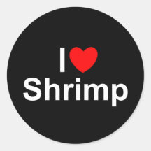 I Love (Heart) Shrimp Sticker