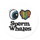 I Love (Heart) Sperm Whales stickers