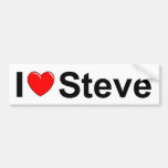 I Love (Heart) Steve Bumper Stickers