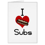 I love -heart subs cards