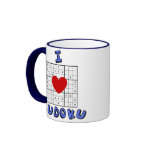 I Love Heart Sudoku Puzzle Coffee Mug