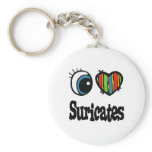 I Love (Heart) Suricates keychains