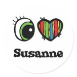 I Love (Heart) Susanne stickers