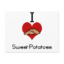 I love (heart) sweet potatoes postcard