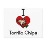 I love-heart tortilla chips postcard