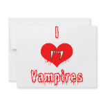I Love (heart) Vampires invitations